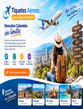 Tiquetes aéreos para vuelos nacionales